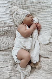 Shell Stitch Blanket | Oatmeal