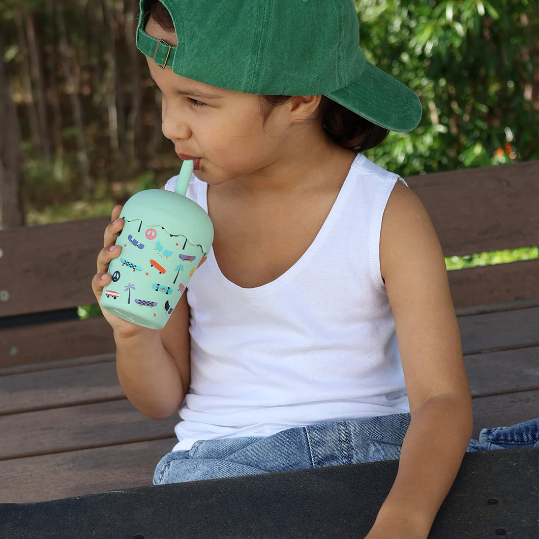 Skate Mini Smoothie Cup and Straw