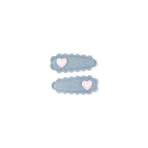 Dainty Snap Clips | Sweetheart Denim
