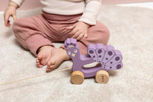 Load image into Gallery viewer, Mrs Peacock Wooden Pull Along Toy