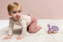 Load image into Gallery viewer, Mrs Peacock Wooden Pull Along Toy