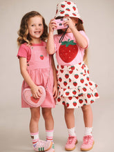 Load image into Gallery viewer, Strawberry Emb Stripe Pinafore
