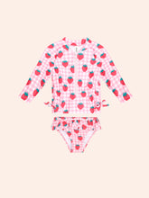 Load image into Gallery viewer, Strawberry Check 2Pc Swim Set