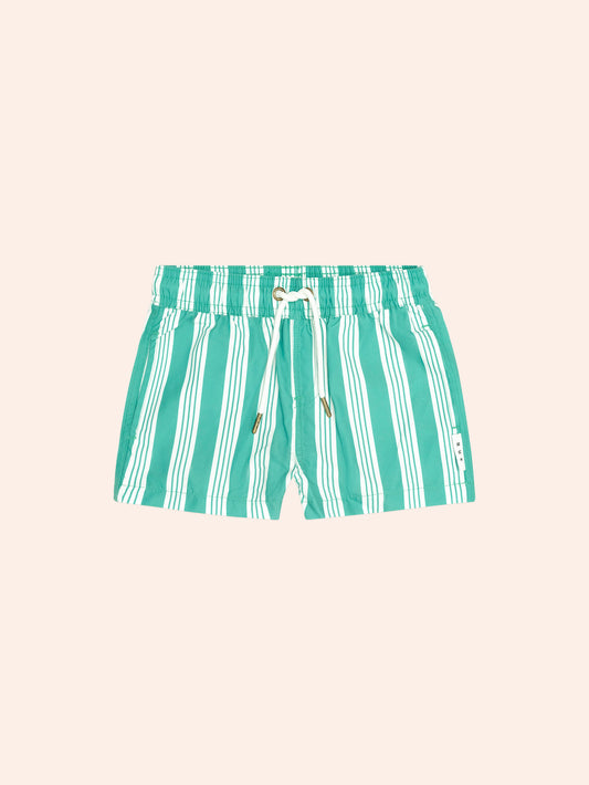 Vintage Green Stripe Boardshort