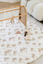 Load image into Gallery viewer, Quilted Linen Playmat | Palm Tree