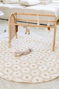 Quilted Linen Playmat | Daisy