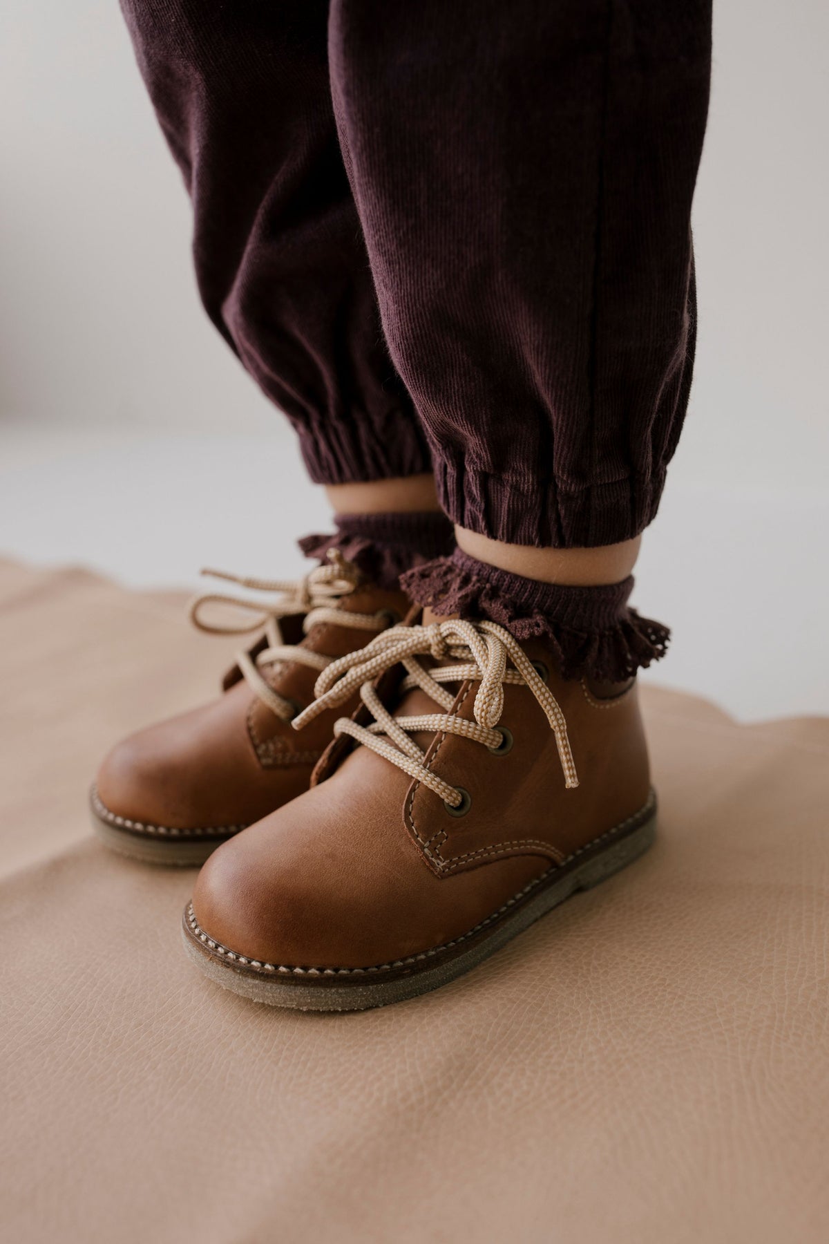 Leather Boots - Tan SIZE EU24