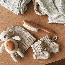 Load image into Gallery viewer, Organic Knit Baby Booties | Husk Speckled