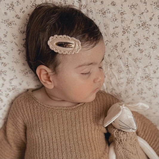 Crochet Clip | Blush Cream