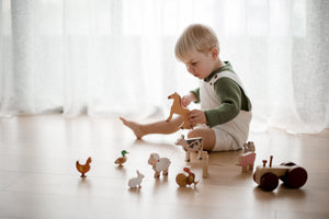 Farm Animals and Tractor Set