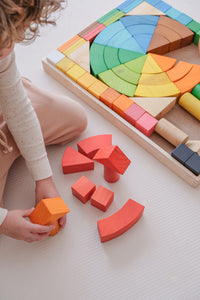 Jumbo Natural Rainbow Blocks 86pcs