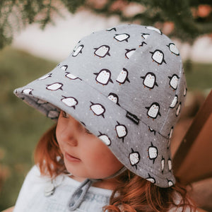 Toddler Bucket Sun Hat | Penguin SIZE 6-12M and 1-2YR