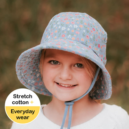 Kids Ponytail Bucket Sun Hat | Bloom