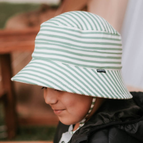 Kids Bucket Sun Hat | Stripe SIZE 6-13YR