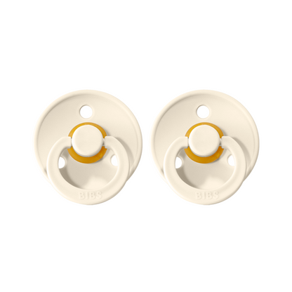 BIBS Pacifier Size 3 | 18M+ | Round Natural Rubber Teat