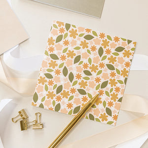 Leafy Floral Patterned Greeting Card