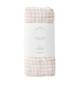 Baby Swaddle | Peony Gingham