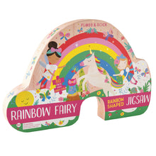 Load image into Gallery viewer, 80pc Rainbow Fairy Shaped Jigsaw Puzzle