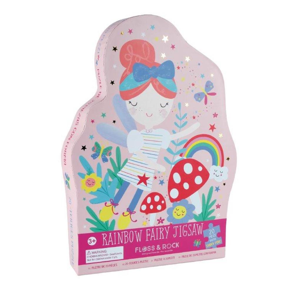 20pc Rainbow Fairy Shaped Jigsaw Puzzle