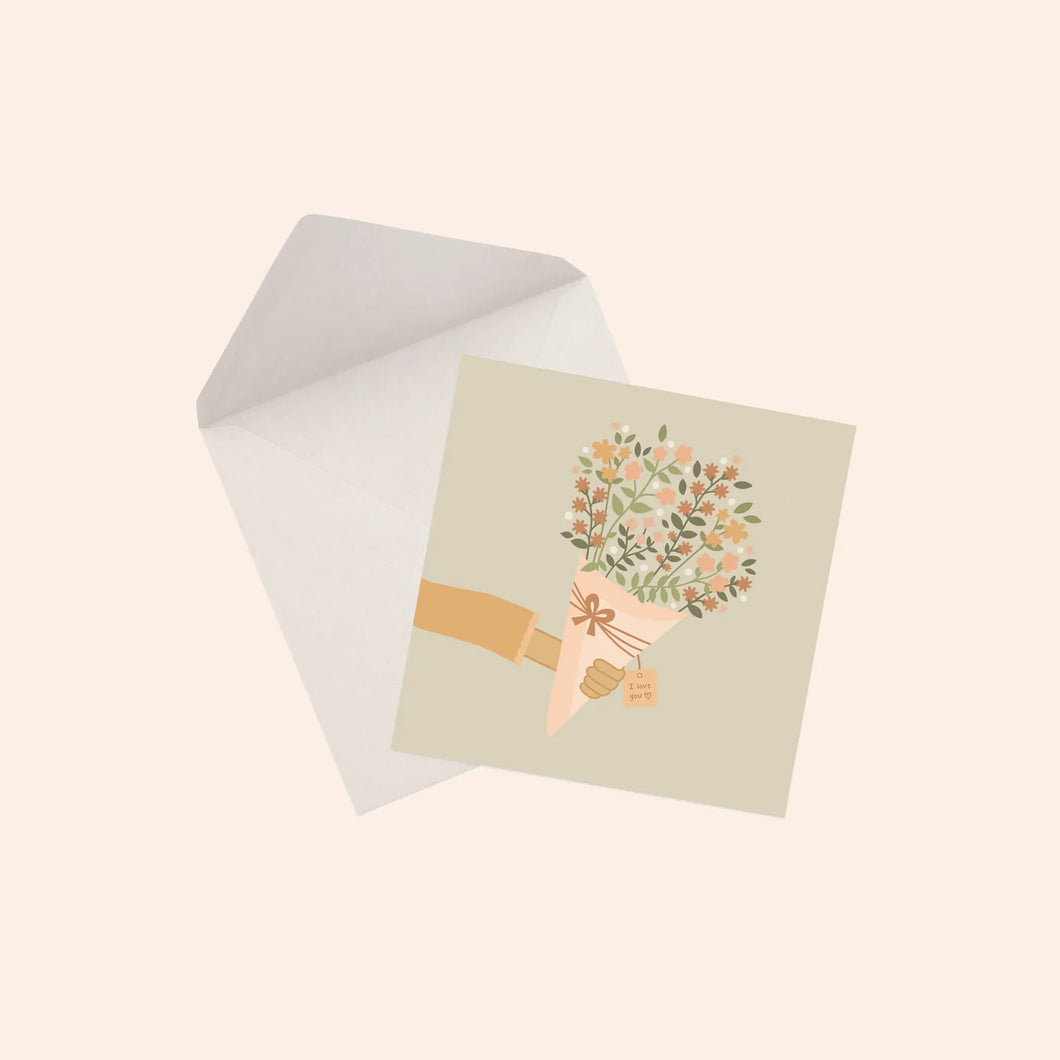 I Love You Bouquet Greeting Card