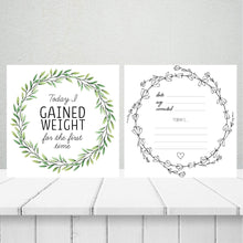 Load image into Gallery viewer, &#39;Eucalyptus Wreath&#39; Premature Baby Milestone Cards
