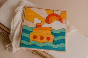 Ocean and Ship Puzzle Play Set