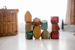 Coloured Wooden Gems