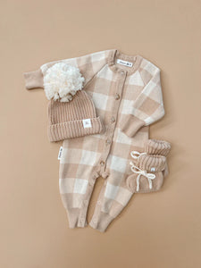 Booties - Caramel (Gingham)