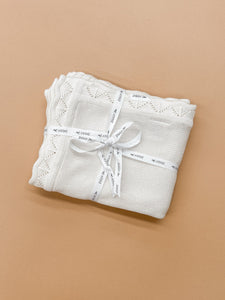 Heirloom Knit Blanket - Milk