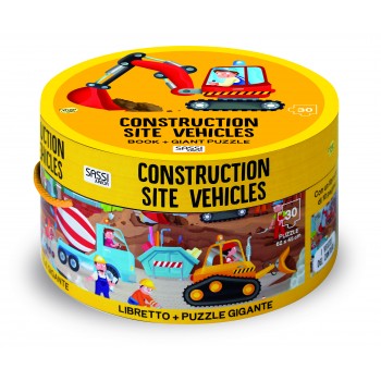 Giant Construction Puzzle and Book, 30 pcs