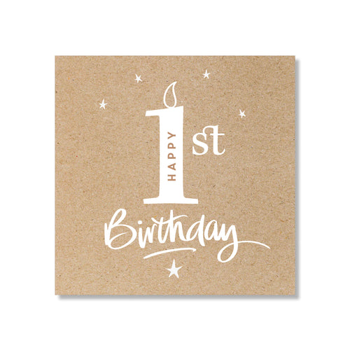 1st Birthday | Kraft Mini Card