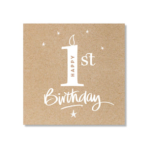 1st Birthday | Kraft Mini Card