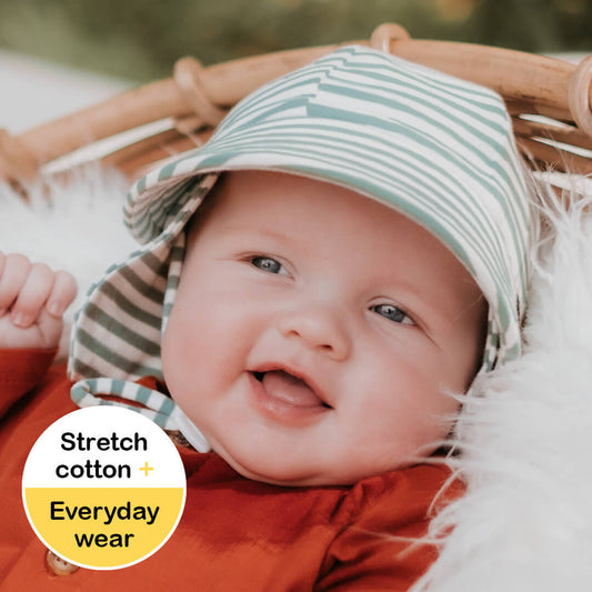 Legionnaire Hat with Strap | Stripe SIZE 1-2YR