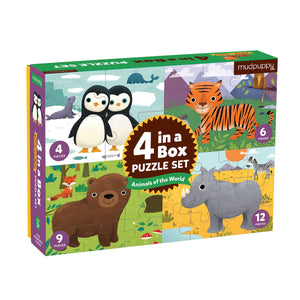 4 in a Box Puzzle | Animals