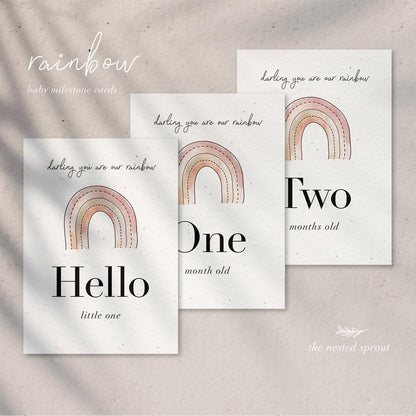 'Rainbow' Eco-Friendly Baby Milestone Cards