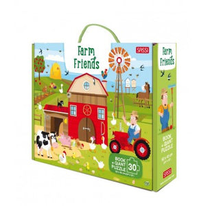Giant Farm Friends Puzzle and Book, 30 pcs