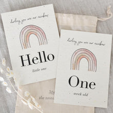 Load image into Gallery viewer, &#39;Rainbow&#39; Eco-Friendly Baby Milestone Cards