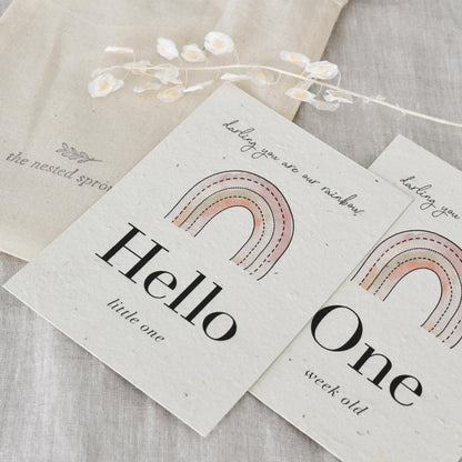 'Rainbow' Eco-Friendly Baby Milestone Cards