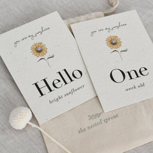 'Sunflower' Eco-Friendly Baby Milestone Cards
