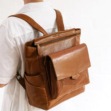 Load image into Gallery viewer, Everything Backpack Tan Leather