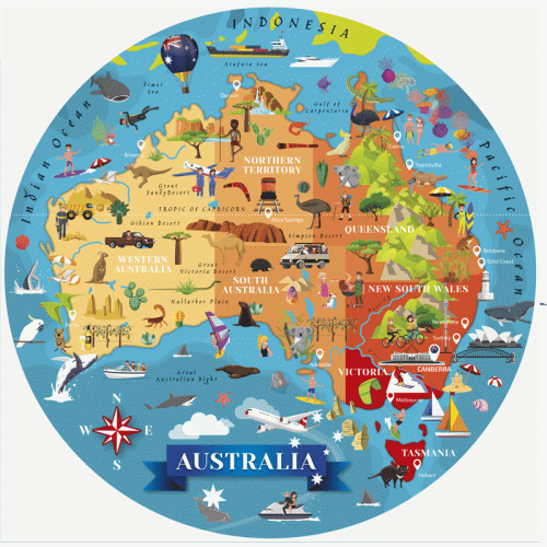 Australia Puzzle & Book Set, 210 pcs