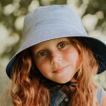 'Explorer' Reversible Classic Bucket Hat | Charlie/Indigo
