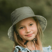 Load image into Gallery viewer, &#39;Explorer&#39; Reversible Classic Bucket Hat | Leaf/Olive SIZE 6-12M