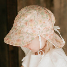 Load image into Gallery viewer, Lounger&#39; Baby Reversible Flap Sun Hat | Wildflower/Blanc SIZE 3-6M