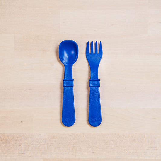 Re-Play Toddler Utensils - Navy Blue