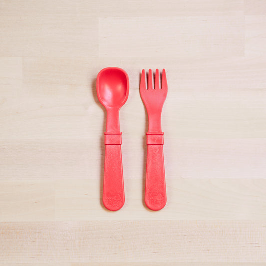 Re-Play Toddler Utensils - Red