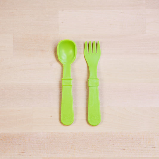 Re-Play Toddler Utensils - Green