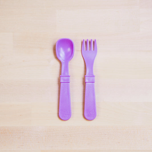 Re-Play Toddler Utensils - Purple