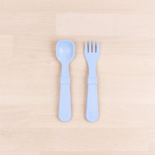 Re-Play Toddler Utensils - Ice Blue