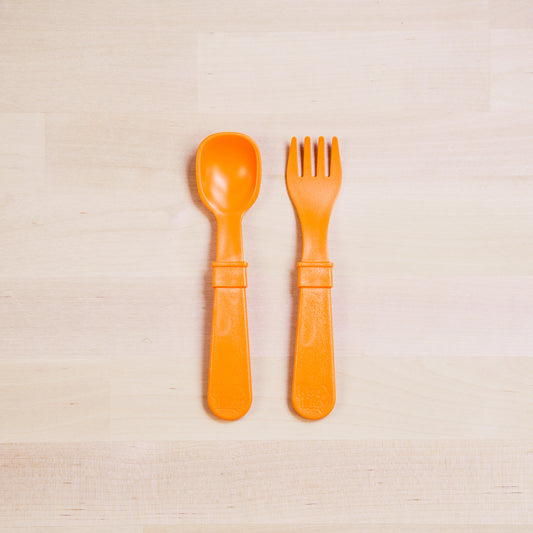 Re-Play Toddler Utensils - Orange